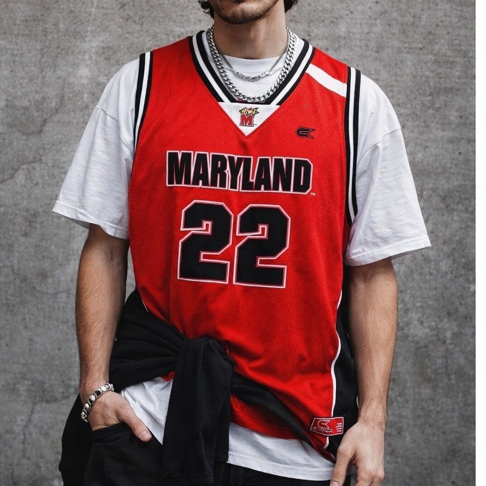 Q2 Maryland Terrapins‎ Basketball Jersey Large men's 22 Colosseum